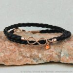 Pferdehaar-Wickelarmband-Infinity-925Silber rosévergoldet