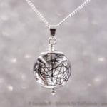 Galaxy Anansar – Anhänger mit einer Tierhaarsträhne – Sterlingsilber