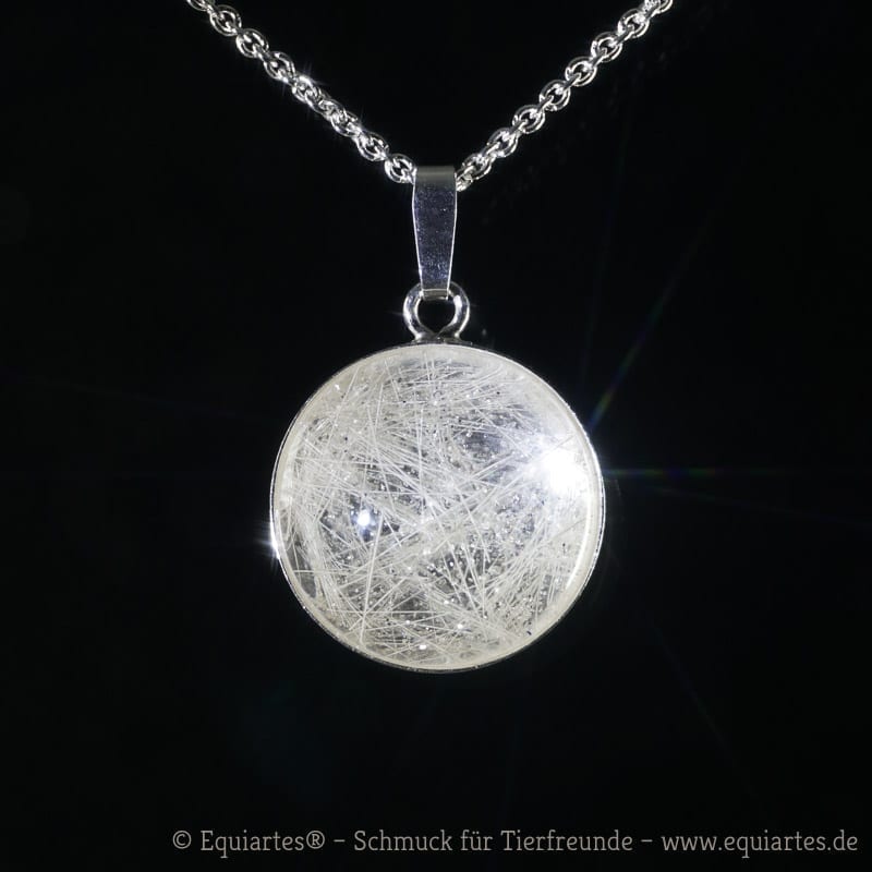 persönlicher Tierhaarschmuck: Medaillon mit Tierhaar in Sterlingsilber