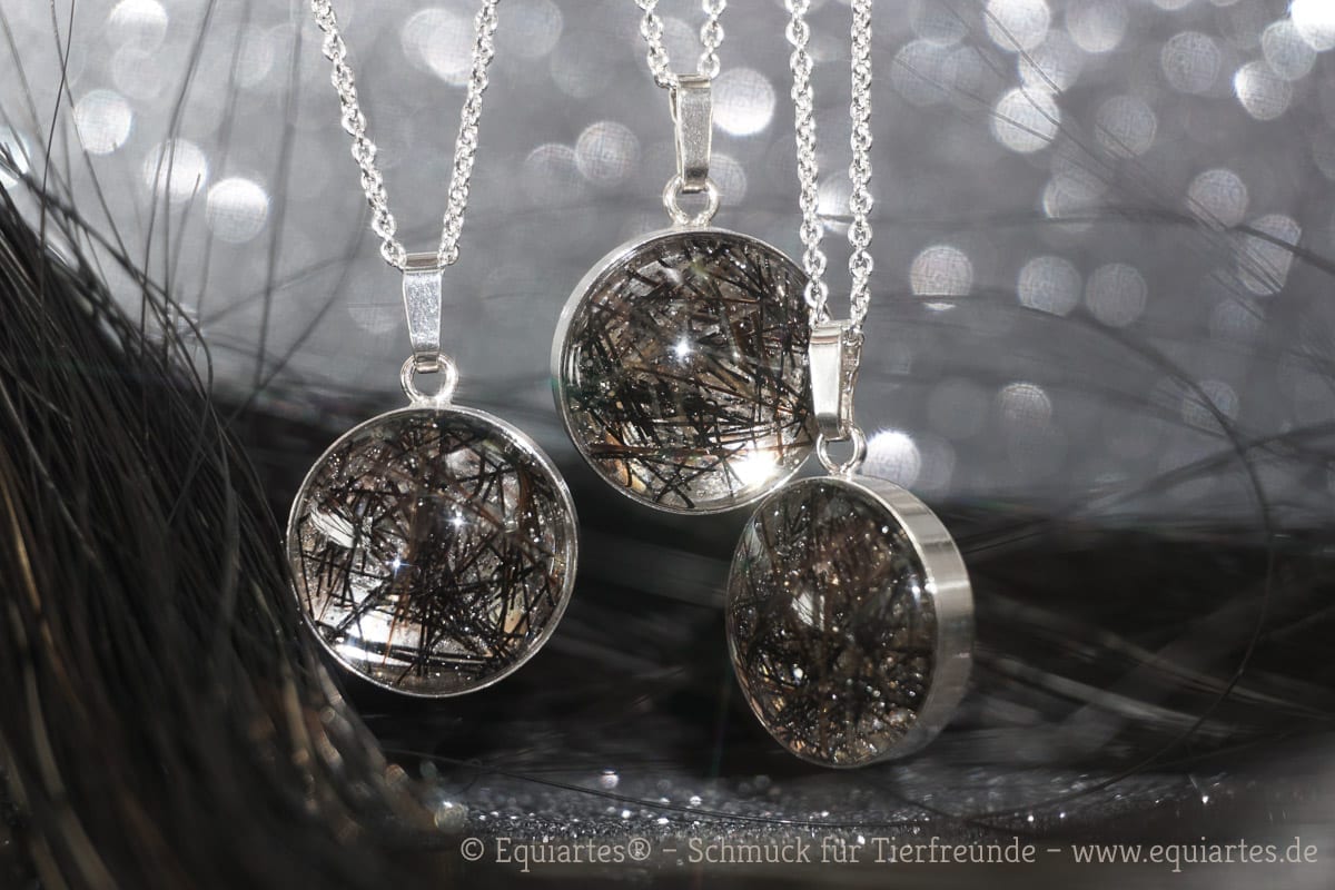 persönlicher Tierhaarschmuck: Medaillon mit Tierhaar in Sterlingsilber