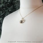 Galaxy Anansar – Anhänger mit einer Tierhaarsträhne – Sterlingsilber vergoldet