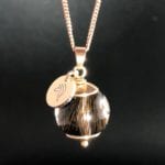 Tierhaarschmuck Anhänger mit Pferdekopf – rosévergoldet – Galaxy Pegasus