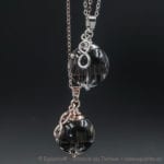 Galaxy Venus – Tierhaar-Anhänger mit Infinity-Charm – Sterlingsilber rosévergoldet