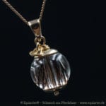 Galaxy – Tierhaarschmuck Anhänger mit Goldherz-Charm