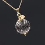 Galaxy – Tierhaarschmuck Anhänger mit Goldherz-Charm