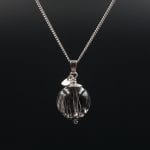 Galaxy – Tierhaarschmuck Anhänger mit Herz-Charm - Sterling