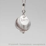 Tierhaarschmuck Anhänger Love - Silber