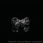 Tierhaarschmuck-Ohrschmuck - Ohrstecker mit Cabochon - Gemini I