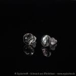 Tierhaarschmuck-Ohrschmuck - Ohrstecker mit Cabochon - Gemini I