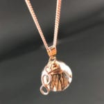 Galaxy Venus – Tierhaar-Anhänger mit Infinity-Charm – Sterlingsilber rosévergoldet