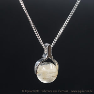 Tierhaarschmuck - Halskette Taurus - Sterlingsilber