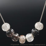 Tierhaarschmuck - Schlangenkette 1,2 mm mit Großlochperle - Halskette Serpens III - Sterlingsilber