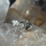 Tierhaarschmuck Ohrstecker 6 mm 925 Silber - Equiartes