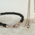 Schmuckset Pferdehaararmband und ierhaarschmuck Lebensbaum 925 silber rosévergoldet - bei Equiartes®