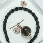 Schmuckset Pferdehaararmband und ierhaarschmuck Lebensbaum 925 silber rosévergoldet - bei Equiartes®