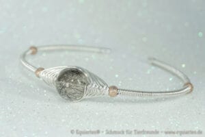 Wirewrapping Armreif mit Tierhaar, in Silbertraht bei Equiartes®