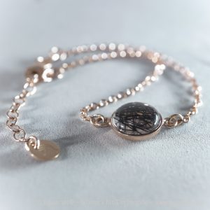 flaches Armkettchen Astra Tierharschmuck Sterlingsilber rosévergoldet