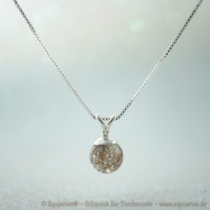Kleine Elfe - Filigraner 8 mm Anhänger mit Tierhaar - 925 Silber