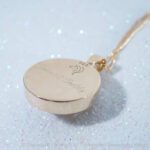 Echtgold Fassung mit Tierhaarschmuck in 14 Karat Roségold