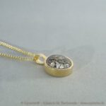 Kallisto 2.0 - Premium Tierhaarschmuck-Medaillon - Sterlingsilber vergoldet