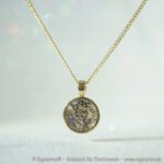 Kallisto 2.0 - Premium Tierhaarschmuck-Medaillon - Sterlingsilber vergoldet
