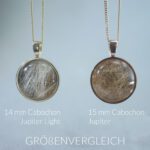 Echtgold Fassung mit Tierhaarschmuck in 9 Karat Gelbgold