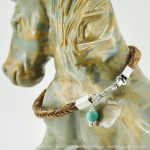 Armband aus Pferdehaar mit echtem Türkis