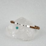 Armband aus Pferdehaar mit echtem Türkis