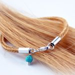Armband aus Pferdehaar mit echtem Türkis