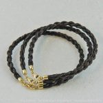 Echtgold Pferdehaar Armband Filigree in 585 Gelbgold gefasst