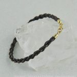 Echtgold Pferdehaar Armband Filigree in 585 Gelbgold gefasst