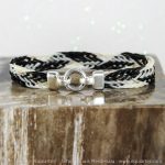 Pferdehaararmband Flat Braid aufwändig geflochten aus 21 Strängen