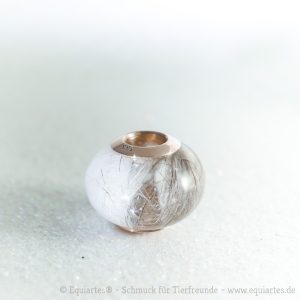 Zeitlose Eleganz mit der EQUIBEAD GOLDSTAR L ROSÈ Großlochperle in 585 Rot- oder Roségold massiv von Equiartes®