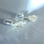 Tierdrops Kollektion: facettierte funkelnde Ohrhänger an edlen 925 Silber-Brisuren mit Tropfen-Applikation