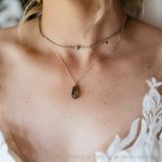 Brautschmuck mit Tierdrops: Halskette in glatt polierter Tropfenform an Sterlingsilber Venezianerkette