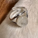 Ring Ceres 10 x 15 mm mit Tierhaar oder Asche, in 925 Sterlingsilber gefasst