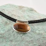 Pferdehaarkette mit Tigerauge Tube