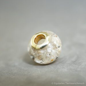 Ascheschmuck - Großlochperle EquiBead Goldstar 333 Gelbgold