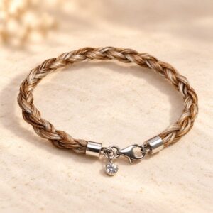 Pferdehaar-Armband Vega mit Zirkonia Dot